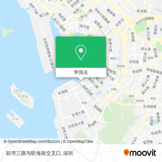 前湾三路与听海路交叉口地图