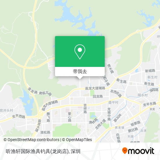 听渔轩国际渔具钓具(龙岗店)地图