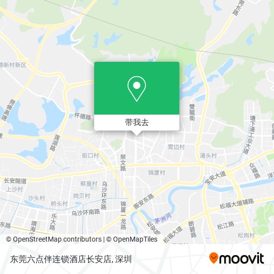 东莞六点伴连锁酒店长安店地图