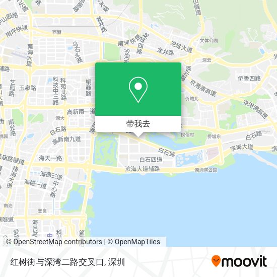 红树街与深湾二路交叉口地图