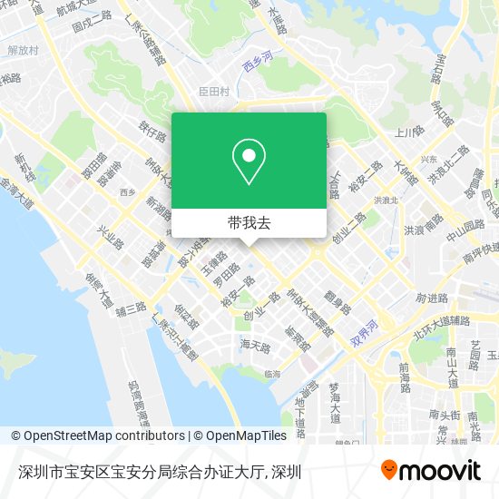 深圳市宝安区宝安分局综合办证大厅地图