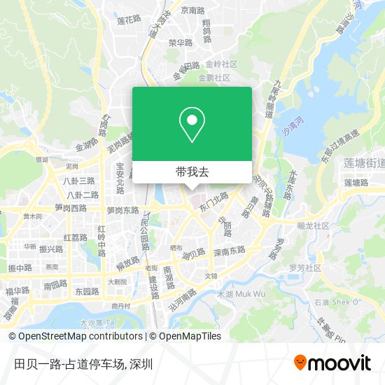 田贝一路-占道停车场地图