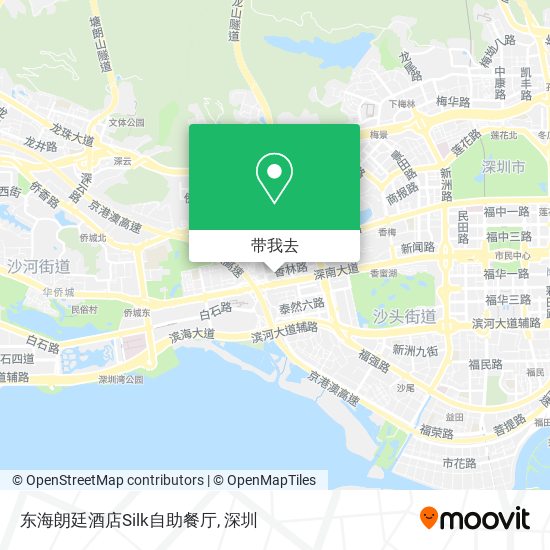 东海朗廷酒店Silk自助餐厅地图