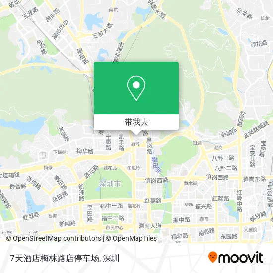 7天酒店梅林路店停车场地图