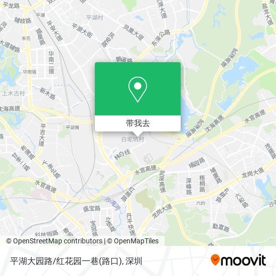平湖大园路/红花园一巷(路口)地图