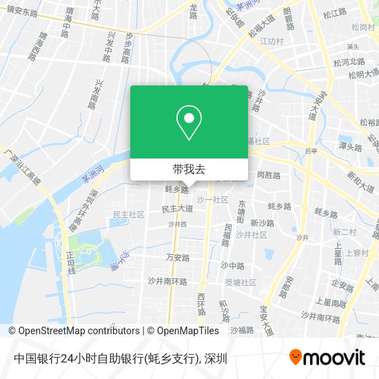 中国银行24小时自助银行(蚝乡支行)地图