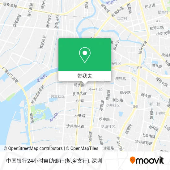 中国银行24小时自助银行(蚝乡支行)地图