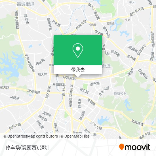 停车场(观园西)地图