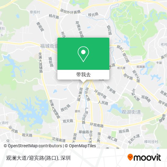 观澜大道/迎宾路(路口)地图