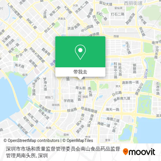 深圳市市场和质量监督管理委员会南山食品药品监督管理局南头所地图