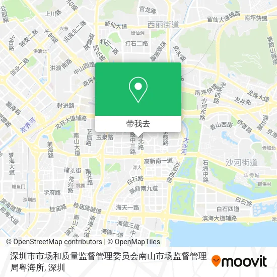 深圳市市场和质量监督管理委员会南山市场监督管理局粤海所地图