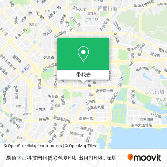 易佰南山科技园租赁彩色复印机出租打印机地图