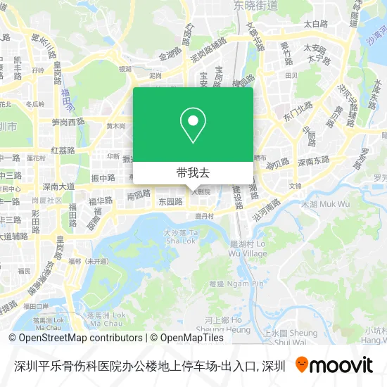 深圳平乐骨伤科医院办公楼地上停车场-出入口地图