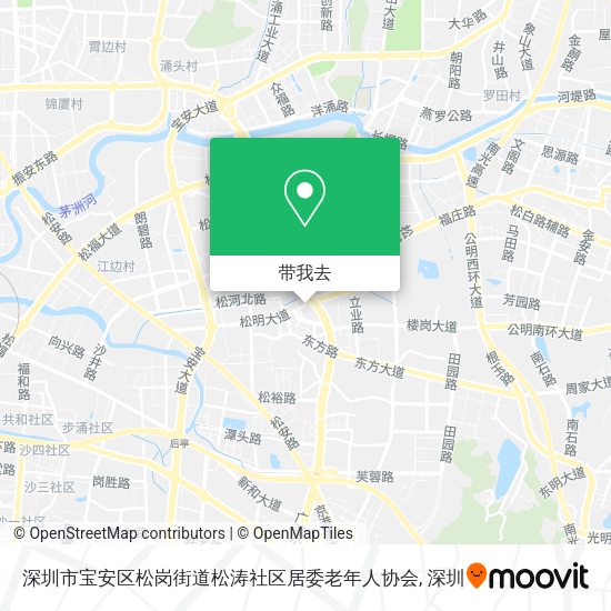 深圳市宝安区松岗街道松涛社区居委老年人协会地图