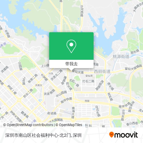 深圳市南山区社会福利中心-北2门地图