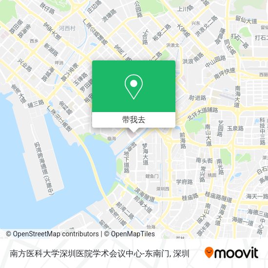 南方医科大学深圳医院学术会议中心-东南门地图