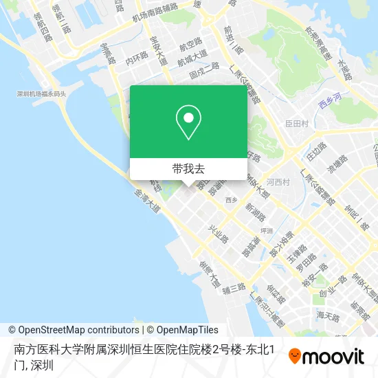 南方医科大学附属深圳恒生医院住院楼2号楼-东北1门地图