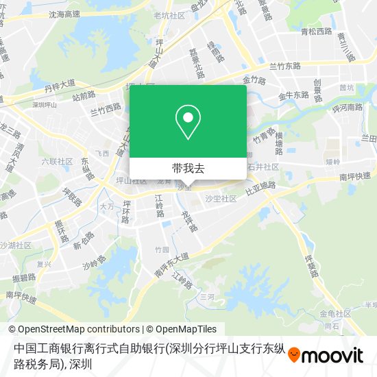 中国工商银行离行式自助银行(深圳分行坪山支行东纵路税务局)地图