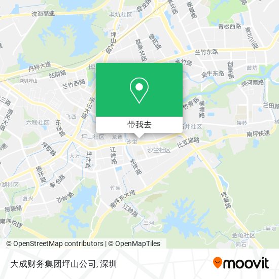 大成财务集团坪山公司地图