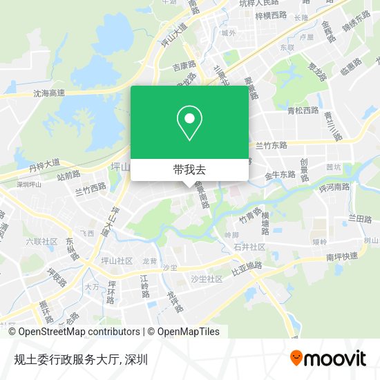 规土委行政服务大厅地图