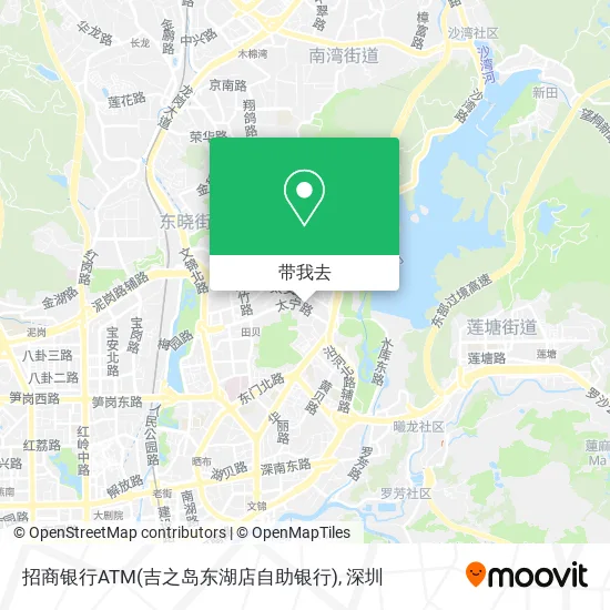 招商银行ATM(吉之岛东湖店自助银行)地图