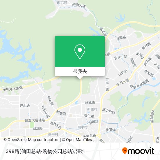 398路(仙田总站-购物公园总站)地图