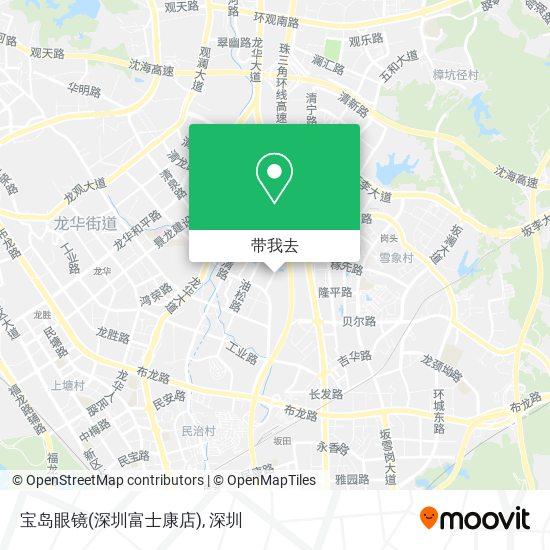 宝岛眼镜(深圳富士康店)地图