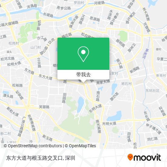 东方大道与根玉路交叉口地图