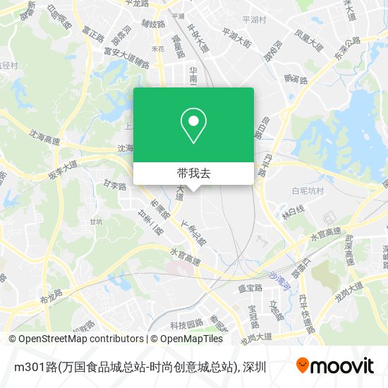m301路(万国食品城总站-时尚创意城总站)地图