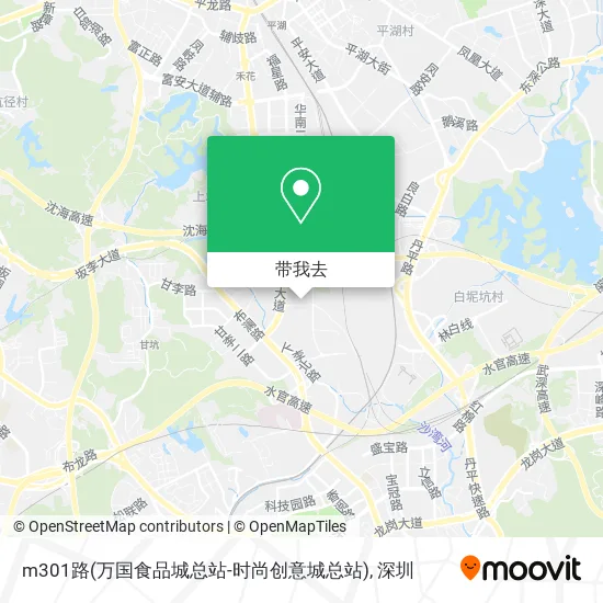 m301路(万国食品城总站-时尚创意城总站)地图