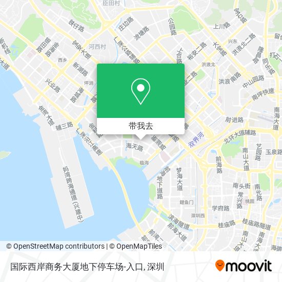 国际西岸商务大厦地下停车场-入口地图