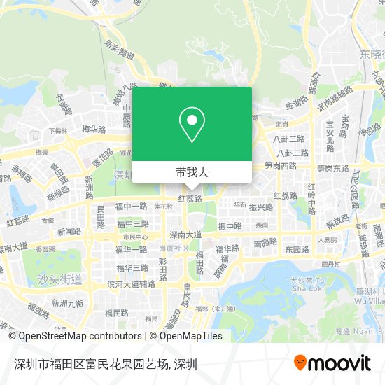 深圳市福田区富民花果园艺场地图