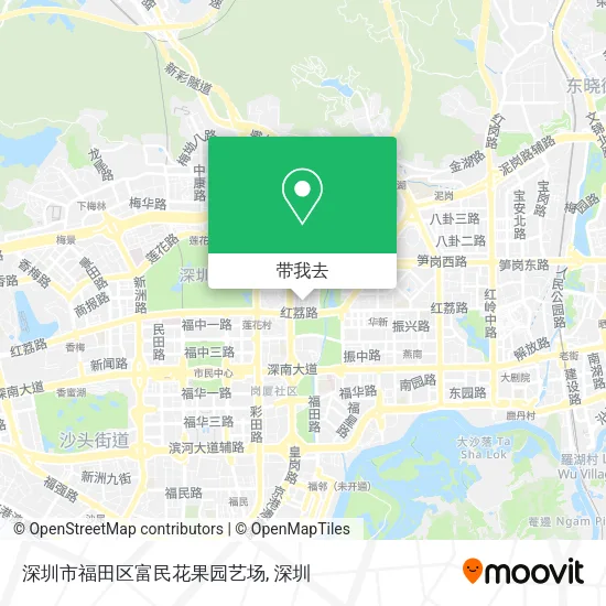深圳市福田区富民花果园艺场地图