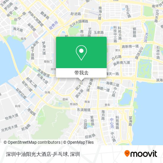 深圳中油阳光大酒店-乒乓球地图