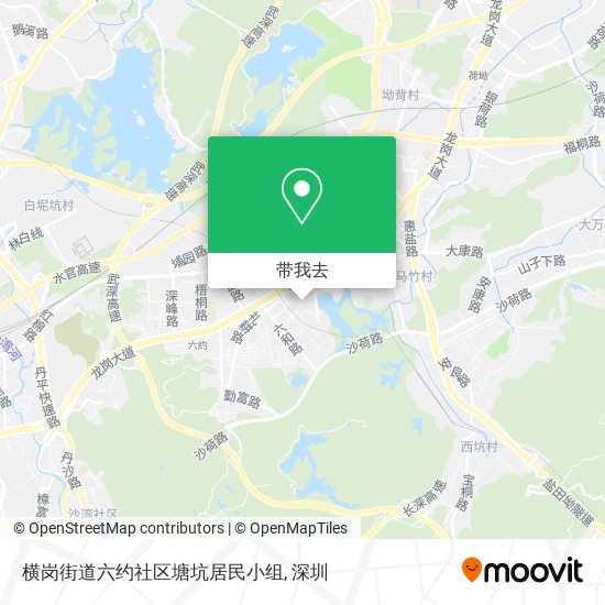 横岗街道六约社区塘坑居民小组地图