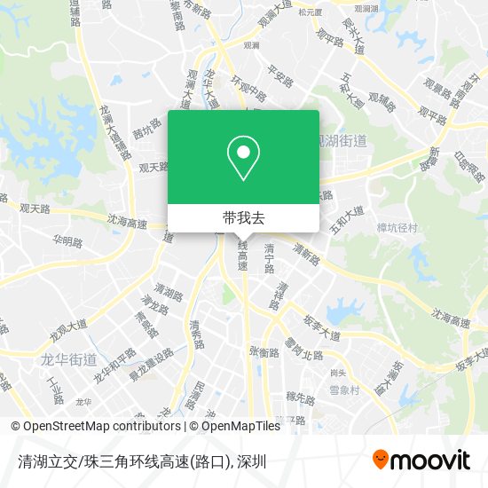 清湖立交/珠三角环线高速(路口)地图