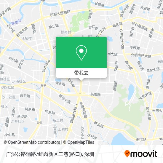 广深公路辅路/蚌岗新区二巷(路口)地图