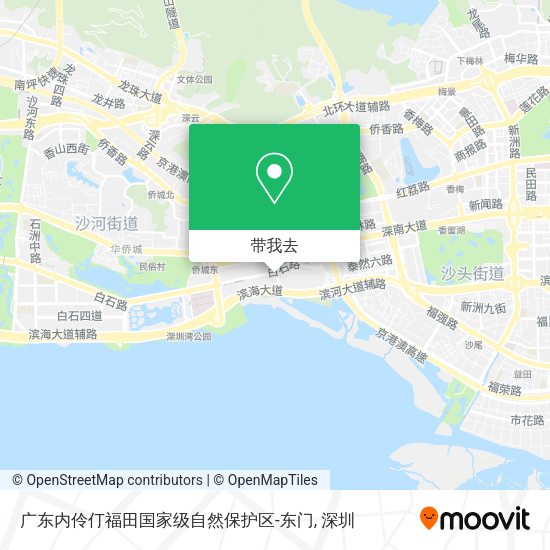 广东内伶仃福田国家级自然保护区-东门地图