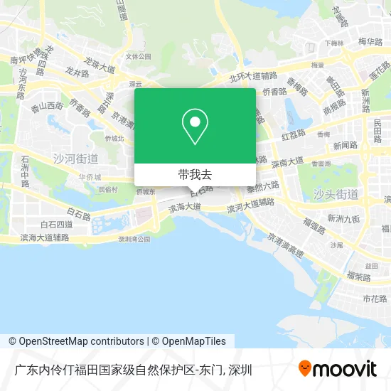 广东内伶仃福田国家级自然保护区-东门地图