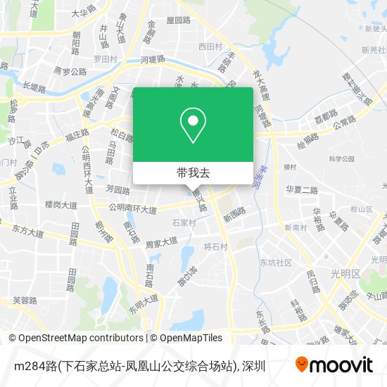 m284路(下石家总站-凤凰山公交综合场站)地图