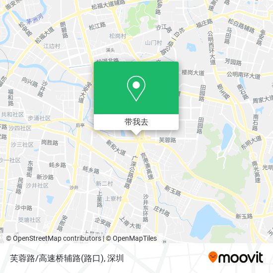 芙蓉路/高速桥辅路(路口)地图