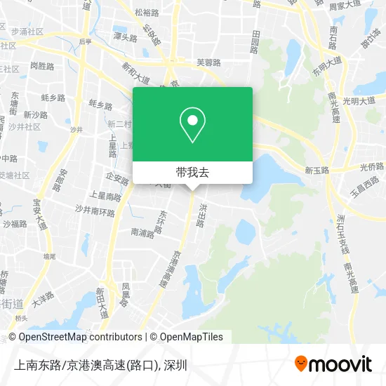 上南东路/京港澳高速(路口)地图