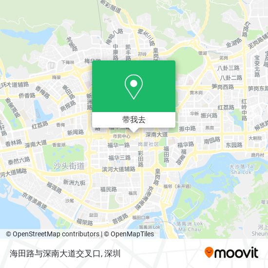 海田路与深南大道交叉口地图