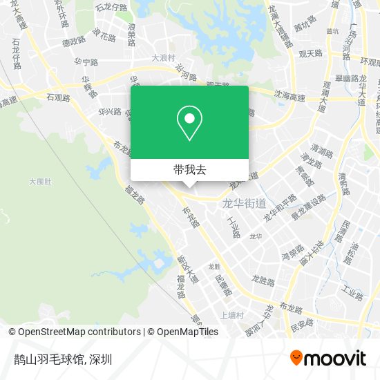 鹊山羽毛球馆地图