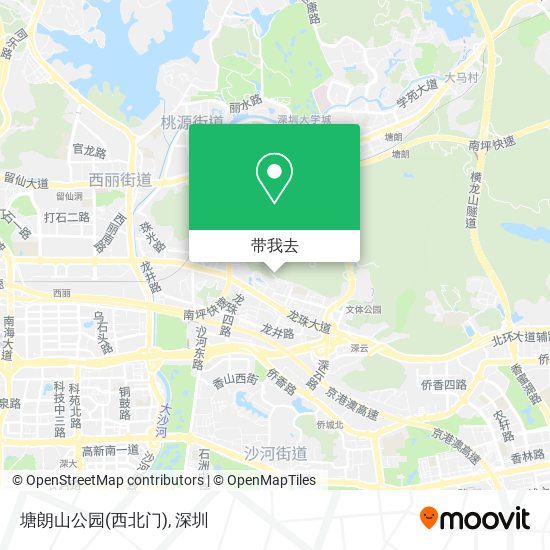 塘朗山公园(西北门)地图