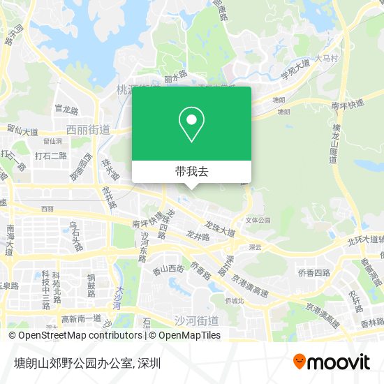 塘朗山郊野公园办公室地图
