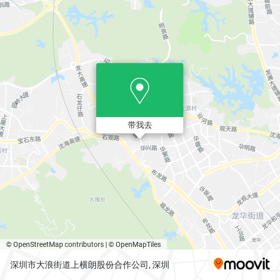 深圳市大浪街道上横朗股份合作公司地图