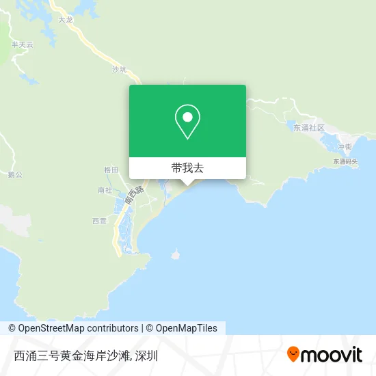 西涌三号黄金海岸沙滩地图