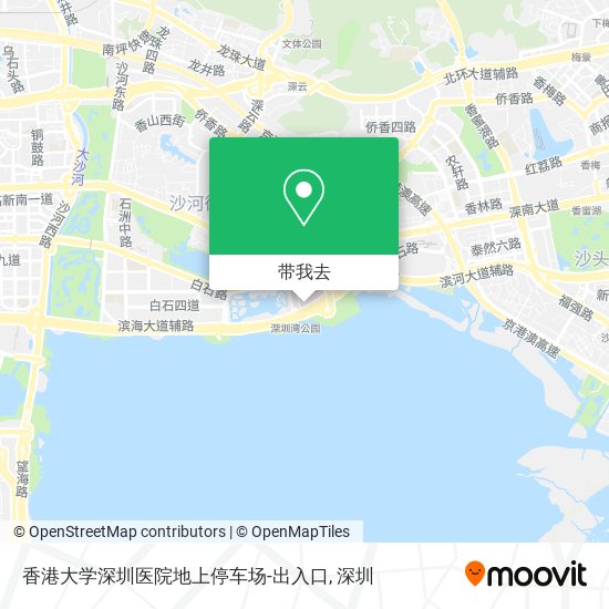 香港大学深圳医院地上停车场-出入口地图