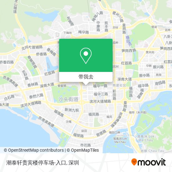 潮泰轩贵宾楼停车场-入口地图